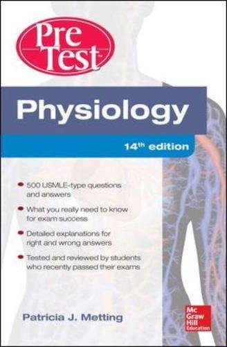 [PDF] Physiology PreTest Self-Assessment and Review 14th Edition (2014) by Patricia Metting