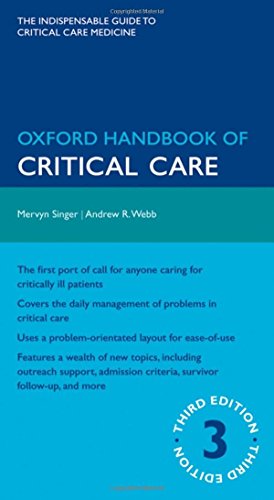 [PDF] Oxford Handbook of Critical Care 3rd Edition (2009) by Mervyn Singer