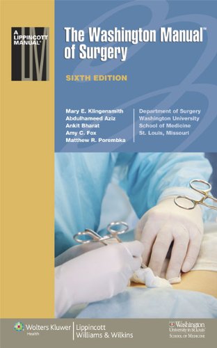 [PDF] Washington Manual of Surgery 6th Edition (2012) by M.D. Klingensmith, Mary E.