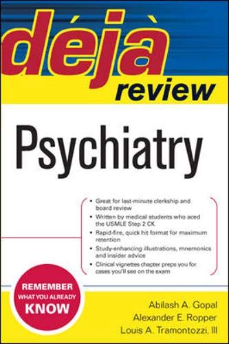 [PDF] Deja Review Psychiatry 1st Edition (2007) by Abilash Gopal