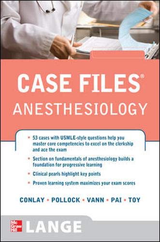 [PDF] Case files Anesthesiology (2010) by Lydia Conlay