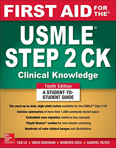 [PDF] First Aid for the USMLE Step 2 CK, Tenth Edition 10th Edition (2019) by Tao Le