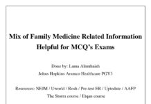 Mix of Family Medicine Related Information – Helpful for MCQ’s Exams (2024) Lama Almuhaish