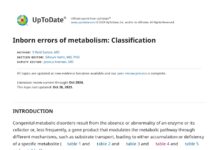 Inborn errors of metabolism Classification – An analysis of the classification systems for congenital metabolic disorders (2024) V Reid Sutton, MD