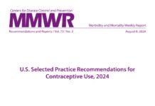 U.S. Selected Practice Recommendations for Contraceptive Use – Recommendations and Reports (2024) Centers for Disease Control and Prevention (CDC)