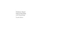 Evidence-Based Gastroenterology and Hepatology (2019) John W. D. McDonald