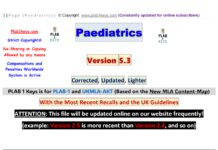 Paediatrics – PLAB 1 Keys for PLAB-1 and UKMLA-AKT (Based on the New MLA Content-Map) (2024) Plab1keys.com