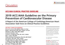 ACCAHA Guideline on the Primary Prevention of Cardiovascular Disease – A Report of the American College of CardiologyAmerican Heart Association Task Force on Clinical Practice Guidelines (2019) Donna K. Arnett