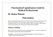 Punctuation and Capitalisation Guide – For Medical Professionals (2023) Dr. Bahaa Hakam