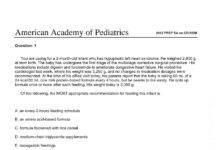 PREP SA – Self-Assessment on CD-ROM (2012) American Academy of Pediatrics