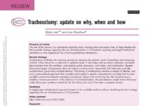 Tracheostomy – update on why, when and how (2024) Giulia Laisa