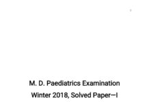 M.D. Paediatrics Examination, Solved Paper I – Basic Sciences of Anatomy, Physiology Related to Genetic (2018) Dr. Ankit Yadavendra