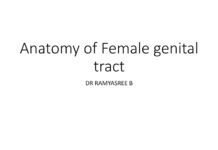 Anatomy of Female Genital Tract – Course Notes and Review for Postgraduate Aspirants (2024) DR RAMYASREE B