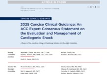 Evaluation and Management of Cardiogenic Shock – 2025 Concise Clinical Guidance An ACC Expert Consensus Statement (2025) Shashank S. Sinha