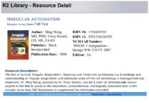 Irregular Astigmatism – Diagnosis and Treatment (2008) Ming Wang