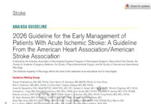 Guideline for the Early Management of Patients With Acute Ischemic Stroke – A Guideline From the American Heart AssociationAmerican Stroke Association (2026) Shyam Prabhakaran