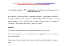 Infectious Diseases Society of America Guidelines – Treatment and Management of Patients with COVID-19 (2023) Adarsh Bhimraj