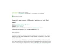 Diagnostic approach to children and adolescents with short stature – Short Stature and Skeletal Dysplasias (2020) Erick J Richmond, MD