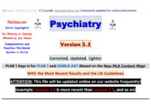 Psychiatry – PLAB 1 Keys Based on the New MLA Content-Map, With the Most Recent Recalls and UK Guidelines (2024) Plab1keys.com