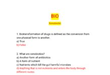 Medical Biochemistry Question Bank – Review of Xenobiotics, Galactose, Fructose, and Amino Acid Metabolism Solved MCQs (2023) Medical Review Team
