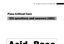 Acid-Base – Critical Care Study Notes ICU Questions and Answers (2022) Dr. Ali Ragab
