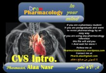 Draw in Pharmacology your mind – Cardiovascular System Introduction (CVS Intro) (2020) Alaa Nasr