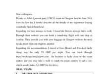 FRCO Part 3 Exam Experience and Case Recall – Logistics and Detailed Neuro-Ophthalmology Oral Exam Questions (2011) Anonymous