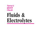 Nurse’s Quick Check – Fluids & Electrolytes (2006) Lippincott Williams & Wilkins Staff