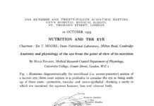 Nutrition and the Eye – Anatomy and physiology of the eye from the point of view of its nutrition (2024) Hugh Davson