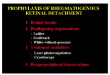 Prophylaxis of Rhegmatretinal Detachment – Management of Predisposing Peripheral Retinal Degenerations and Breaks (2024) Not Listed