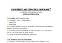 PREGNANCY AND DIABETIC RETINOPATHY – Screening Protocols, Clinical Management, and Treatment Guidelines (2024) Reda Gomah El Garia