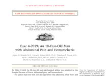 Case 4-2019 An 18-Year-Old Man with Abdominal Pain and Hematochezia – Case Records of the Massachusetts General Hospital (2019) Helen M. Shields, M.D.