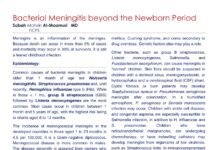 Bacterial Meningitis beyond the Newborn Period (2015) Sabah Mohsin Al-Maamuri