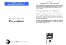 Care of the Patient with Conjunctivitis – Optometric Clinical Practice Guideline Reference Guide for Clinicians (2002) Christopher J. Quinn, O.D.