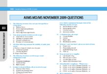 Complete Review of AIIMS MDMS Solved MCQs – 25 Years of AIIMS Questions and Answers (2009) Compilation